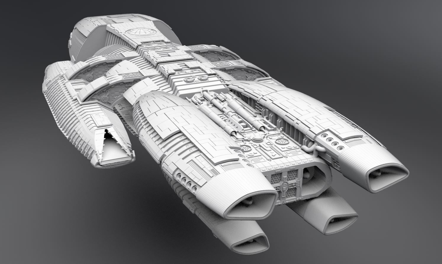 Battlestar Galactica modern Scale model 3D print model_2