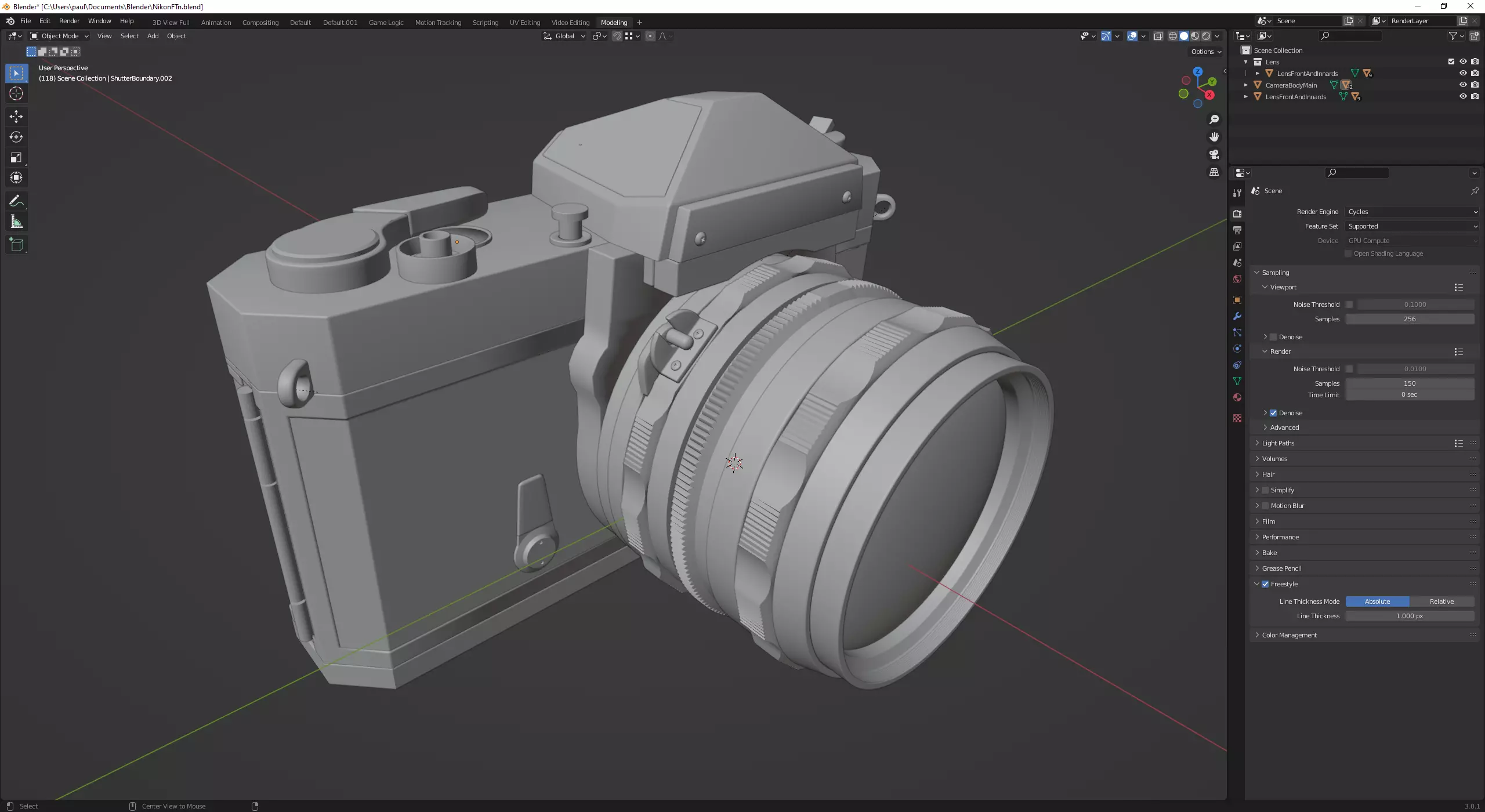 Nikkormat Ftn Camera 3D model_0