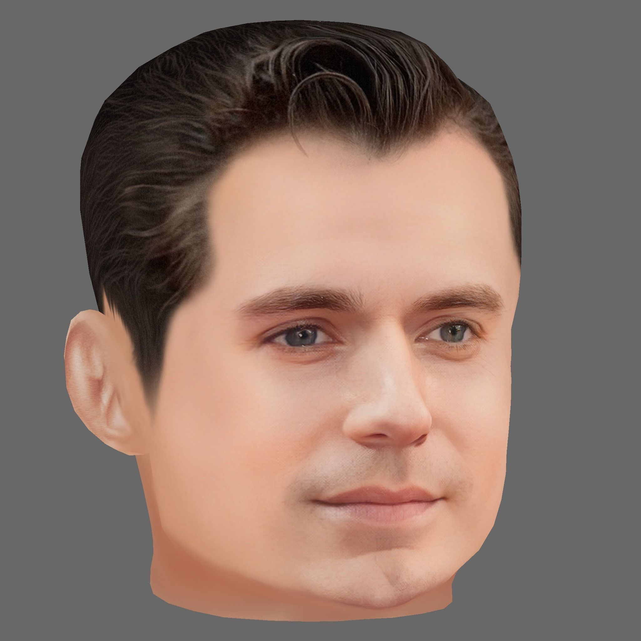 Henry Cavill Head - Low poly head for game Low-poly 3D model_6