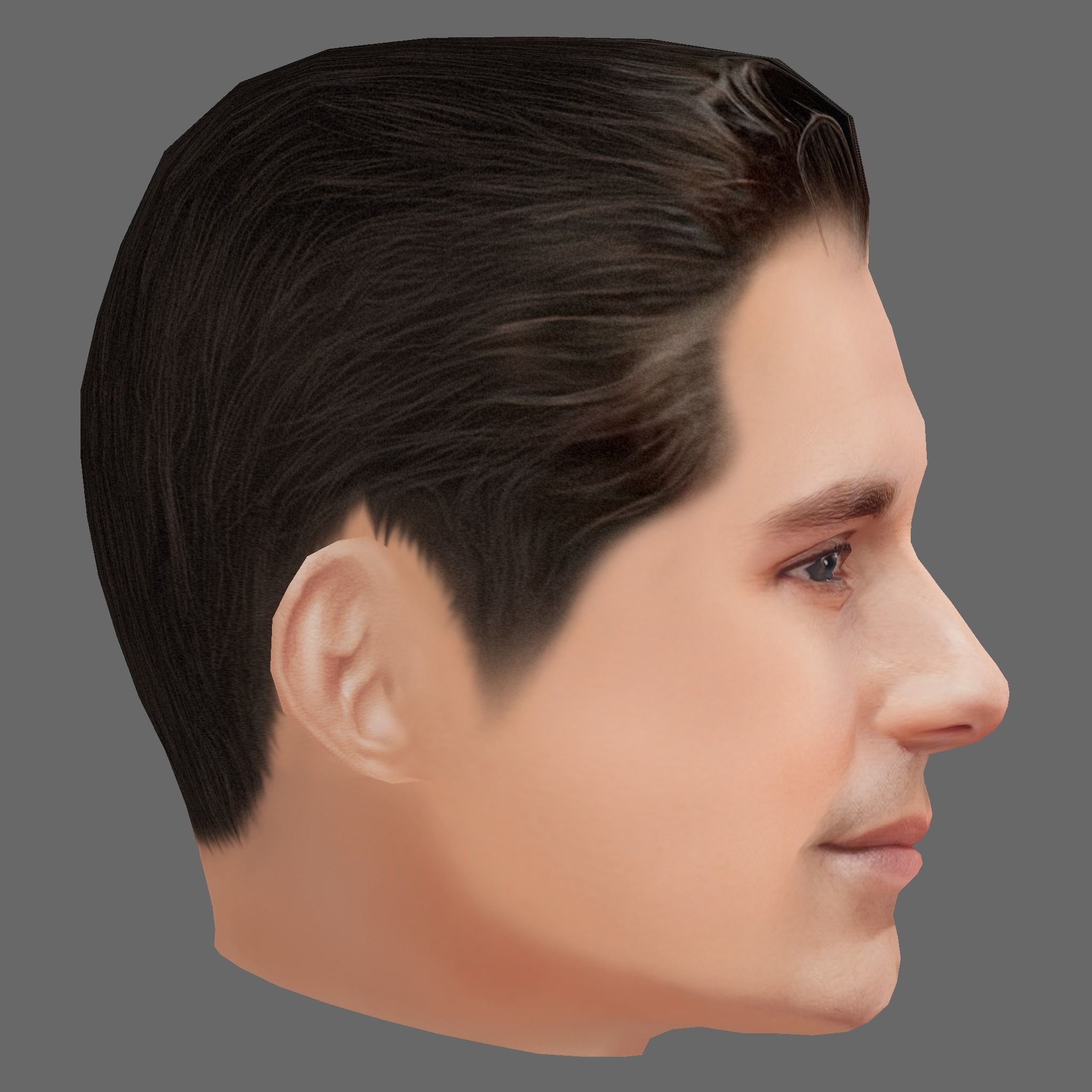 Henry Cavill Head - Low poly head for game Low-poly 3D model_5