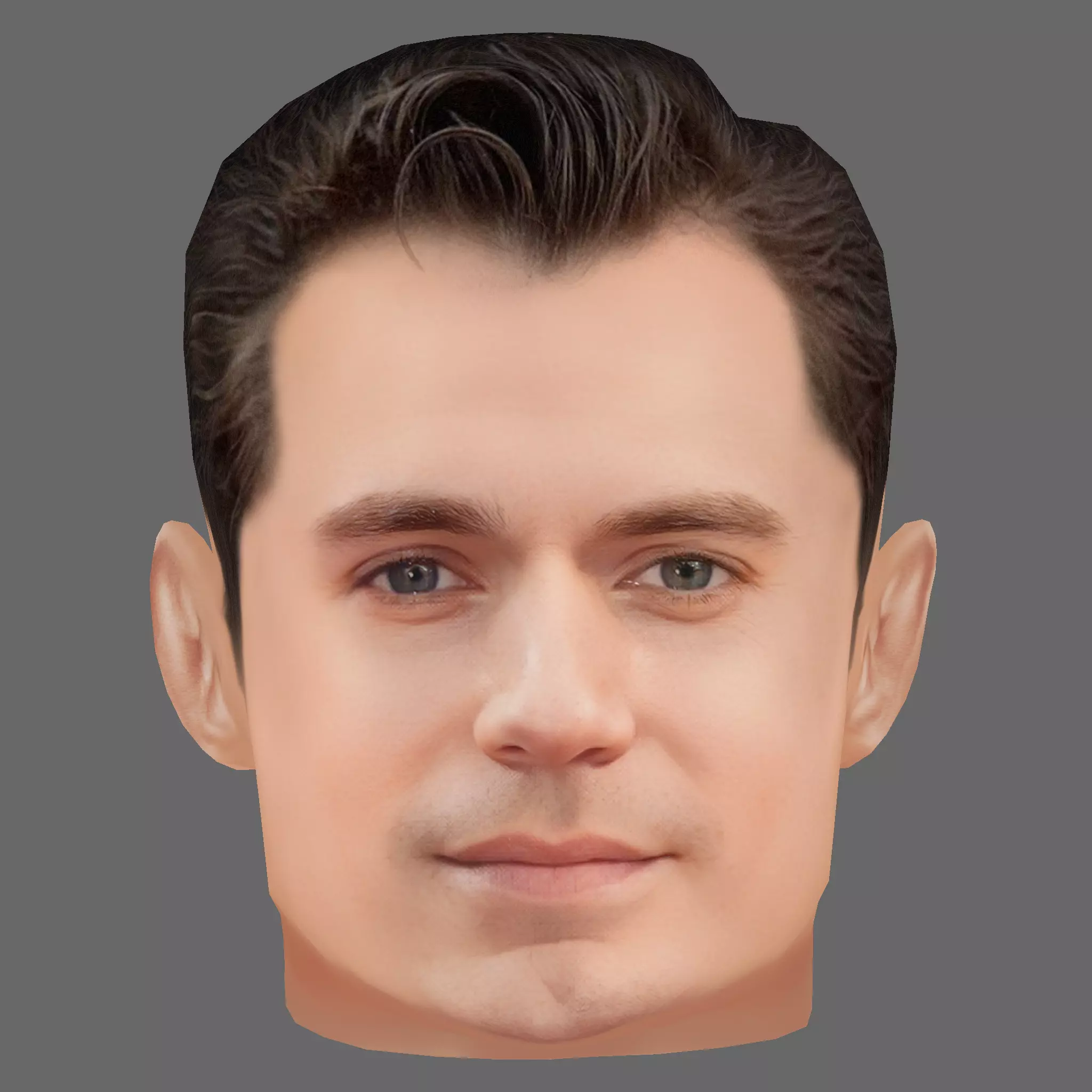 Henry Cavill Head - Low poly head for game Low-poly 3D model_0