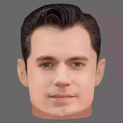 Henry Cavill Head - Low poly head for game Low-poly 3D model