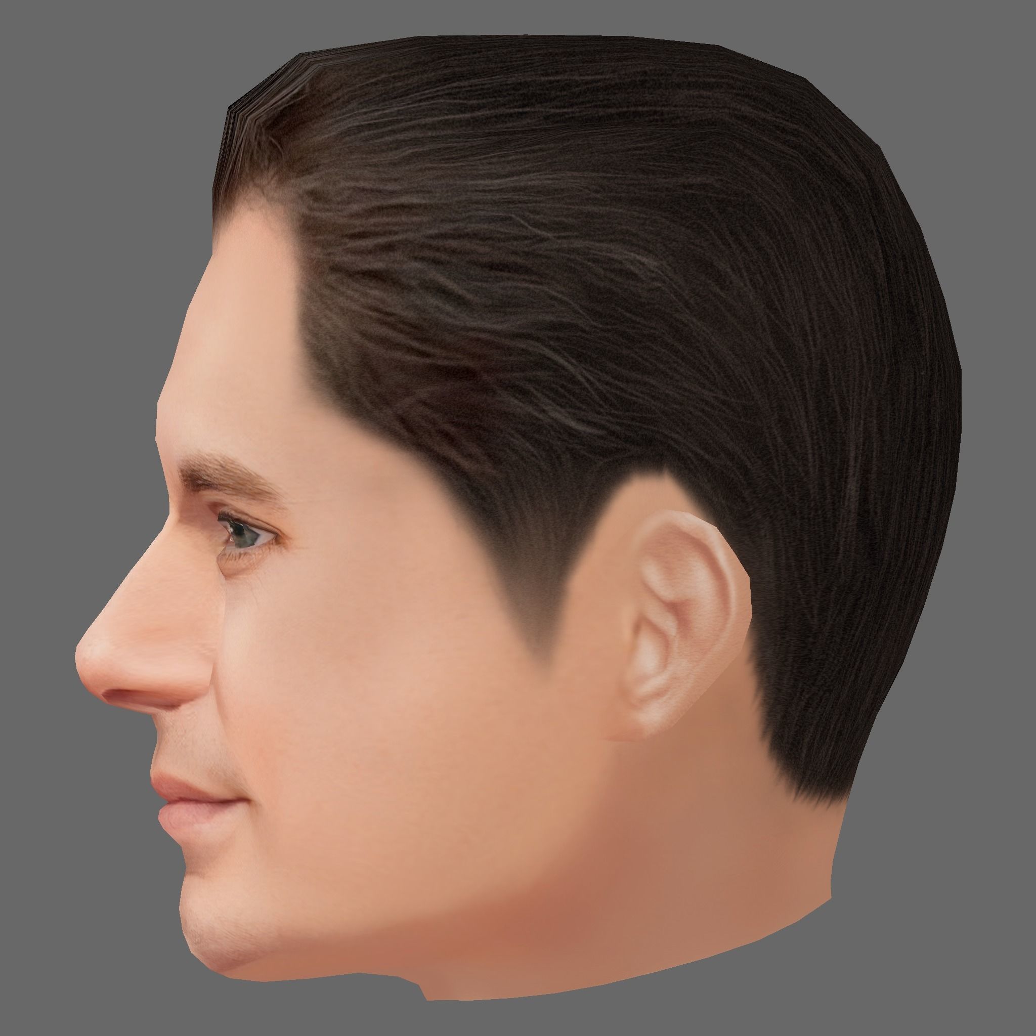 Henry Cavill Head - Low poly head for game Low-poly 3D model_2