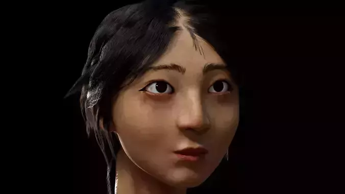 Realistic Girl Character 3D model