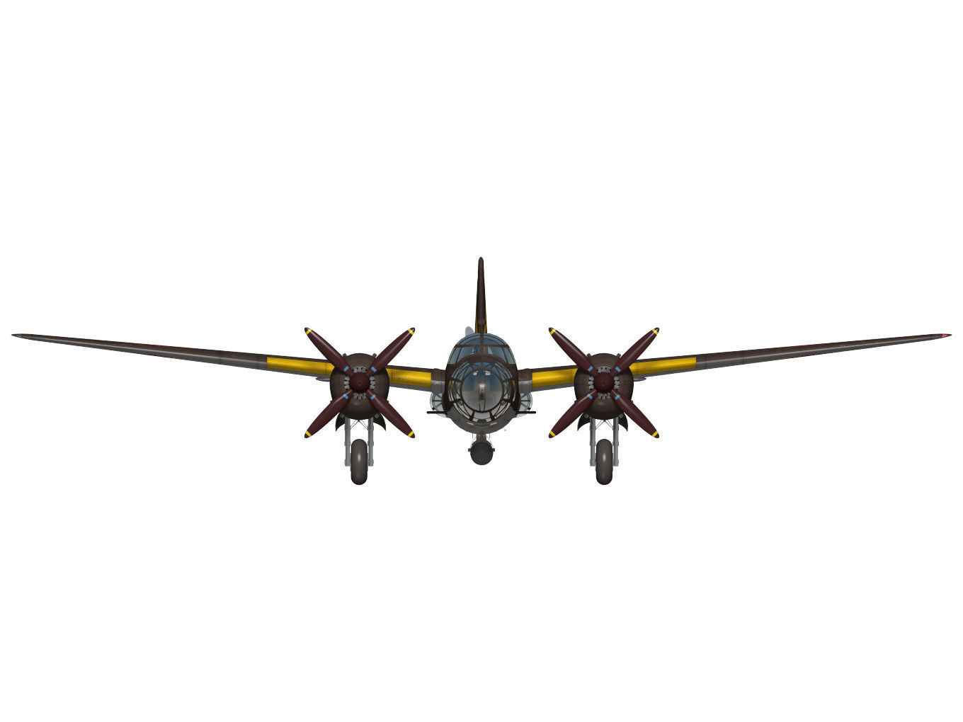 Ki67 Type4 heavy bomber Hiryu 3D model_10