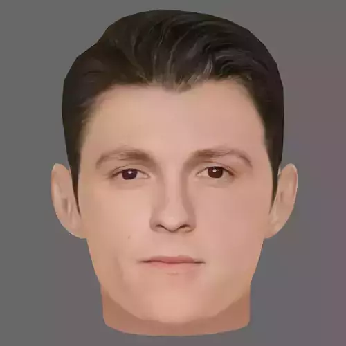 Tom Holland Head - Low poly head for game Low-poly 3D model