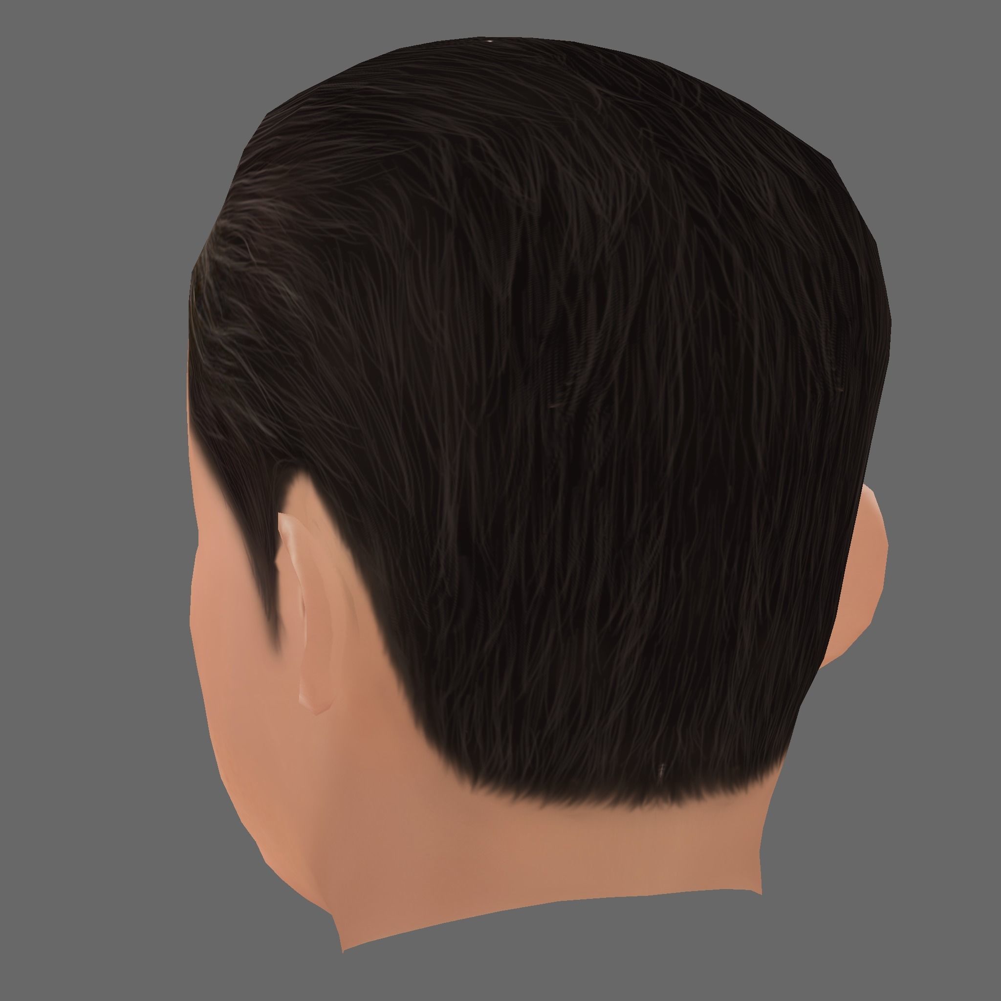 Johnny Depp Head - Low poly head for game Low-poly 3D model_3