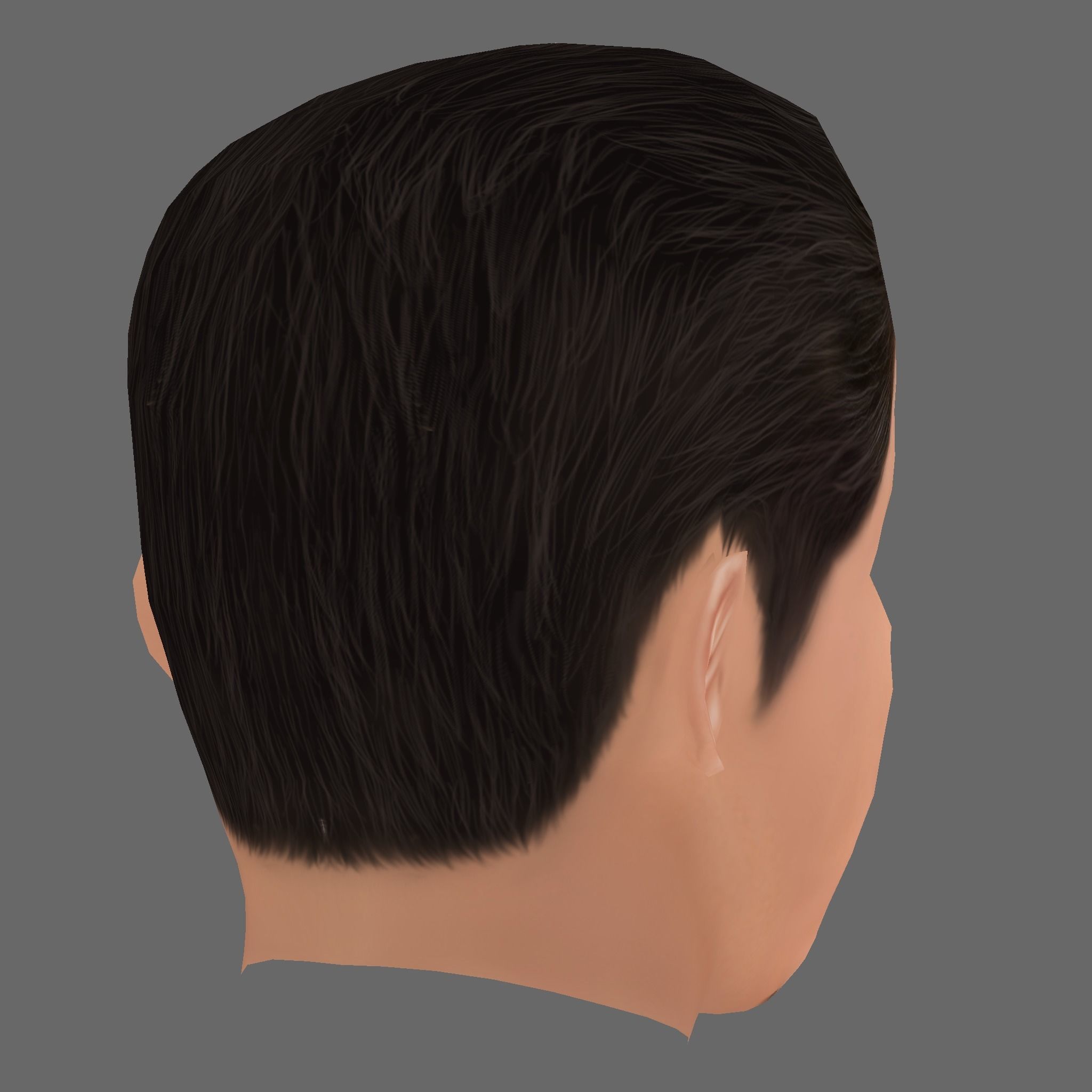 Johnny Depp Head - Low poly head for game Low-poly 3D model_4