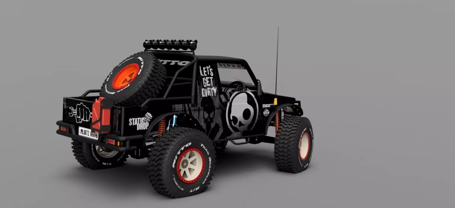 Extreme suzuki samurai 3D model