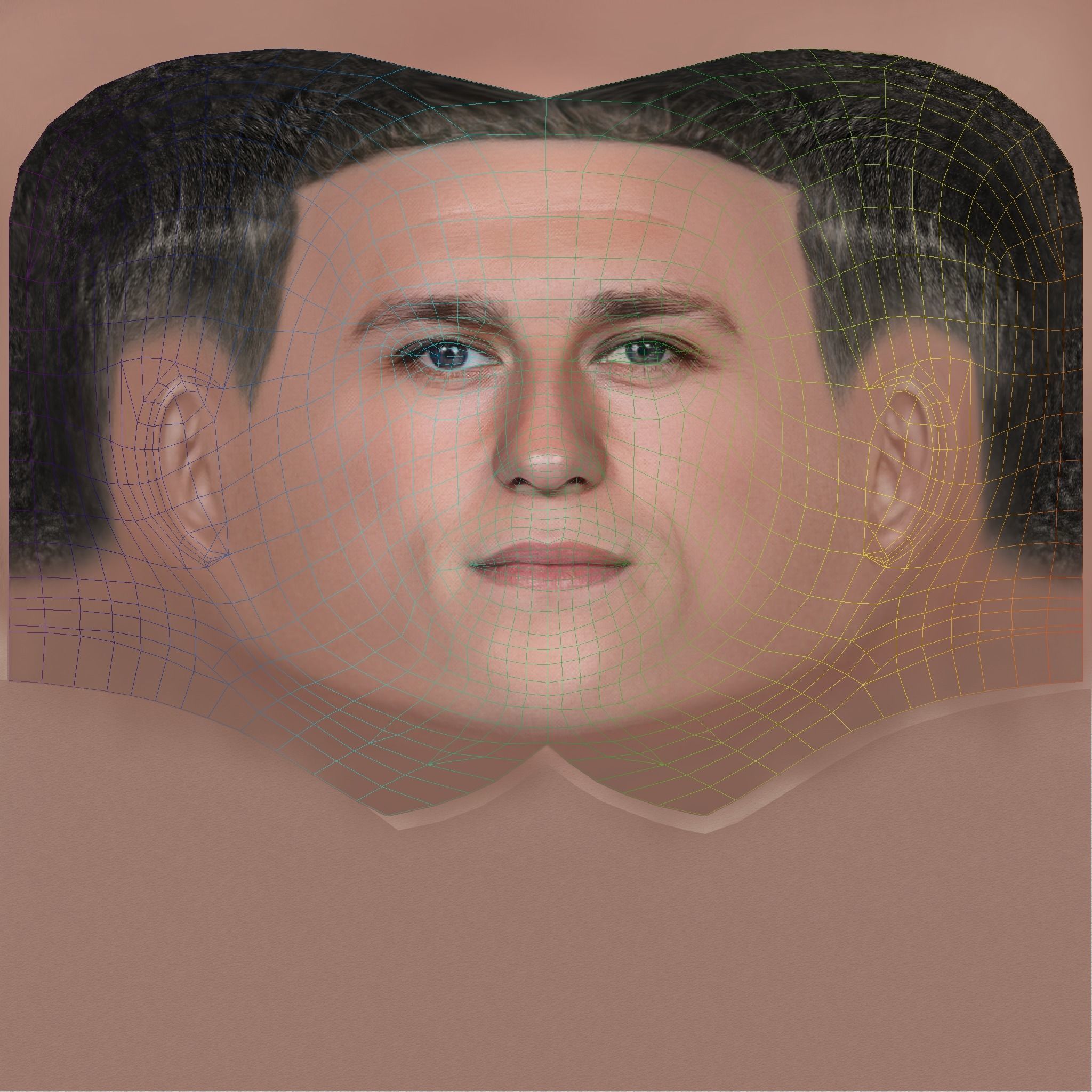 Phil Foden Head - Low poly head for game Low-poly 3D model_8