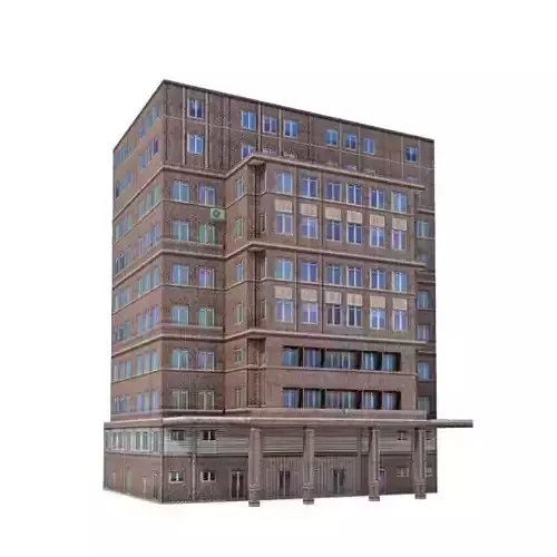 10 Stories Building With Front Drive Thru Carport