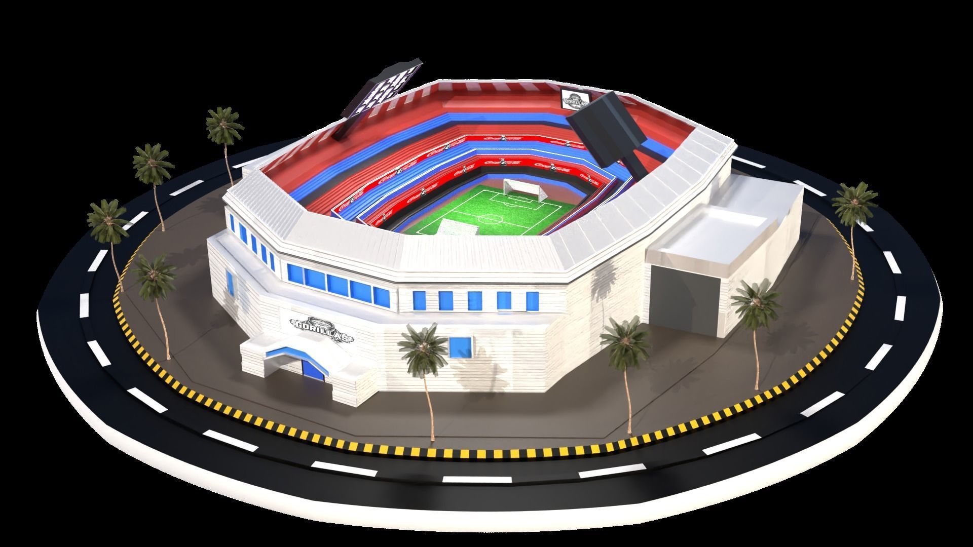 SoccerStadium 3D Model stadium free 3D model CGTrader