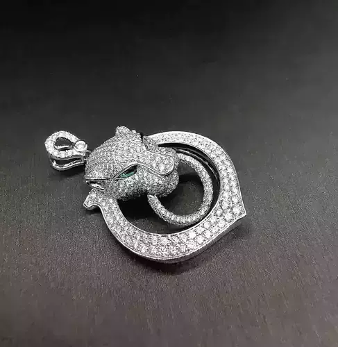 Panther diamond pendant