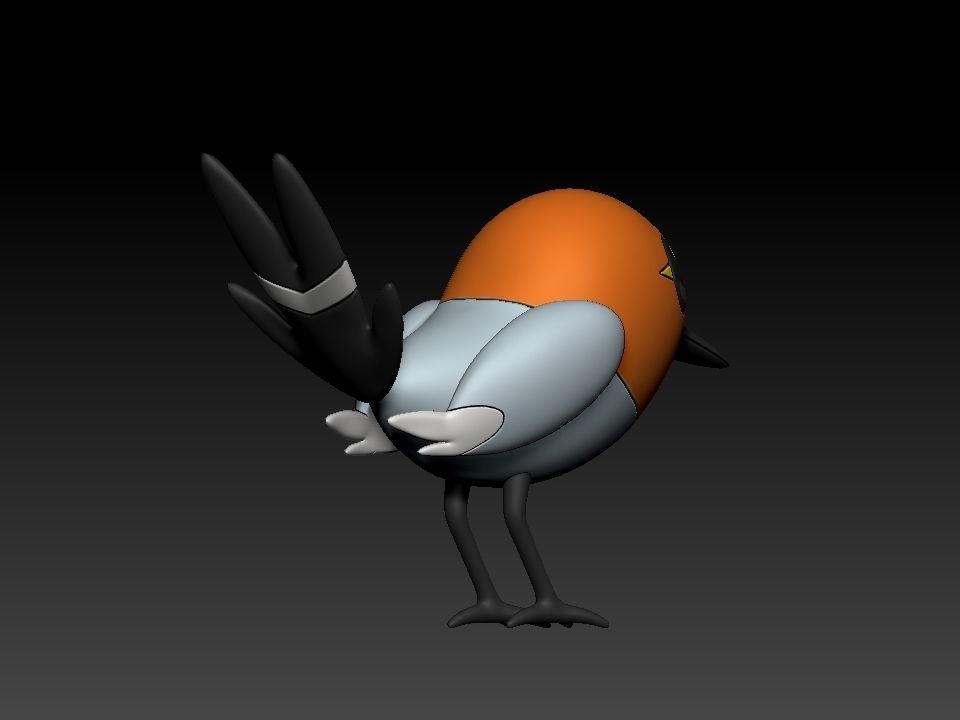 pokemon fletchling 3D model 3D printable | CGTrader