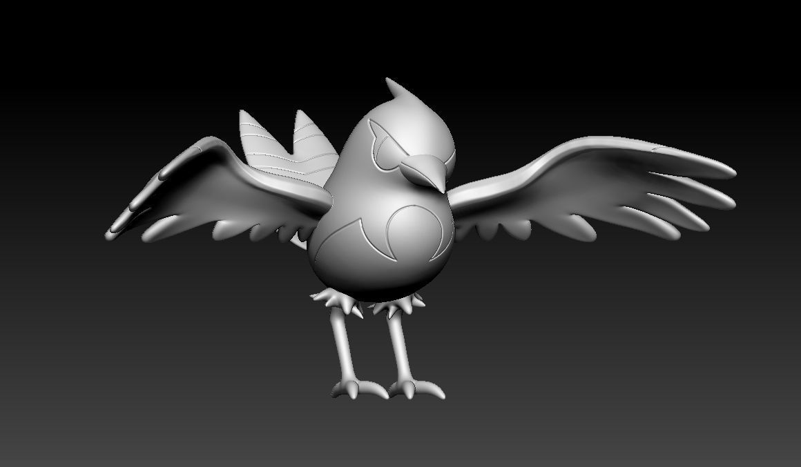 pokemon fletchinder 3D print model_4