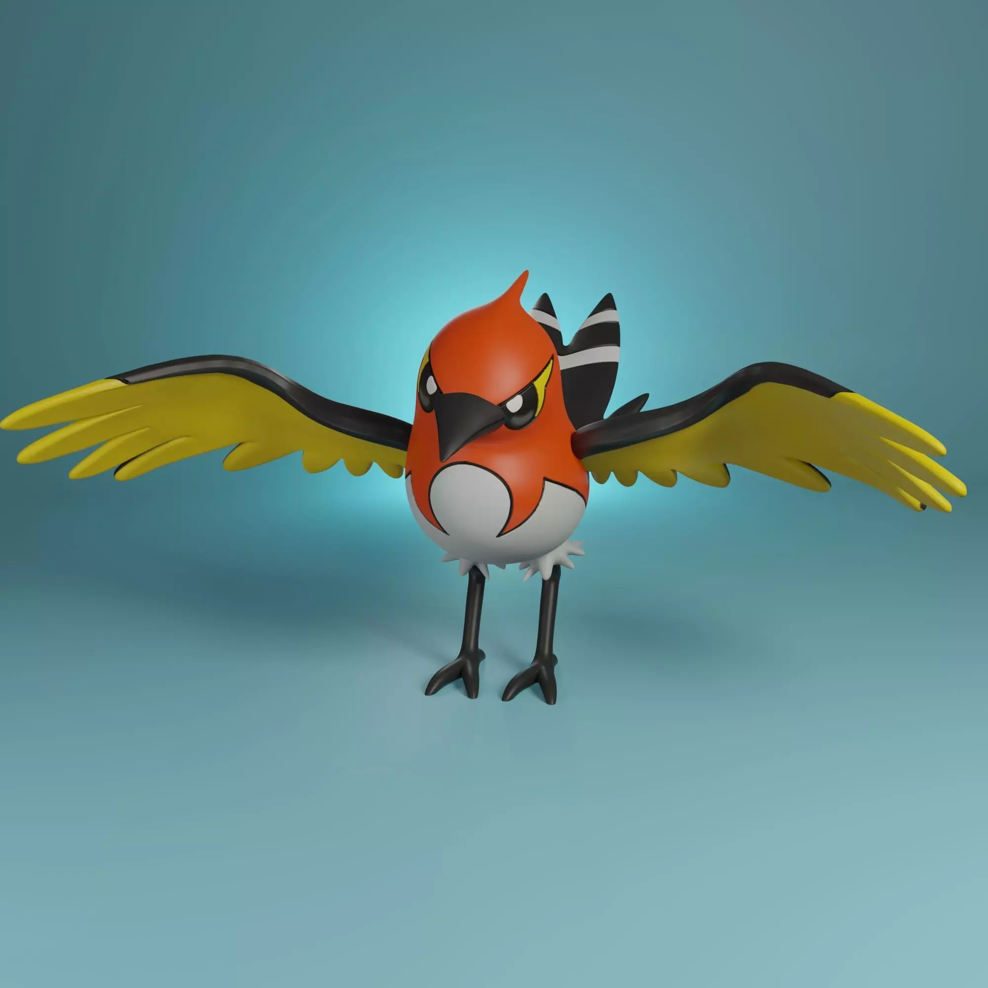 pokemon fletchinder 3D print model_0