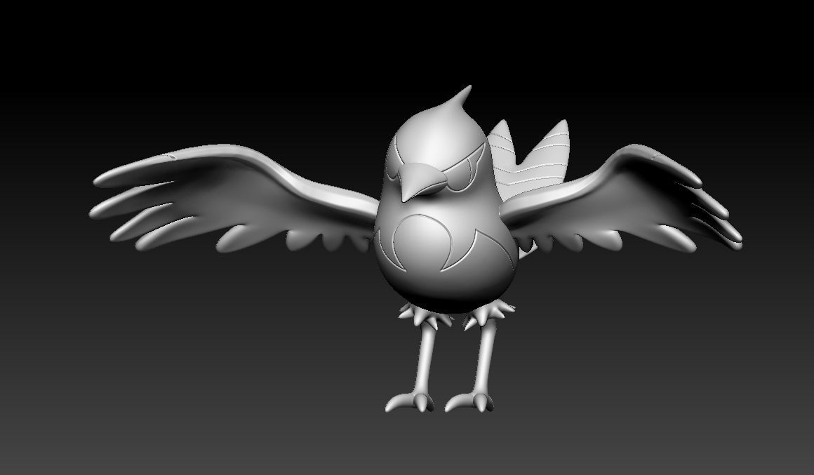 pokemon fletchinder 3D print model_2