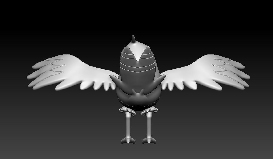 pokemon fletchinder 3D print model_9