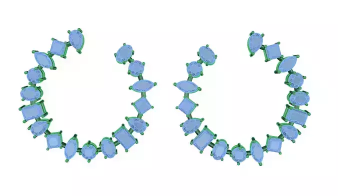 earring pair of earrings made of crystals