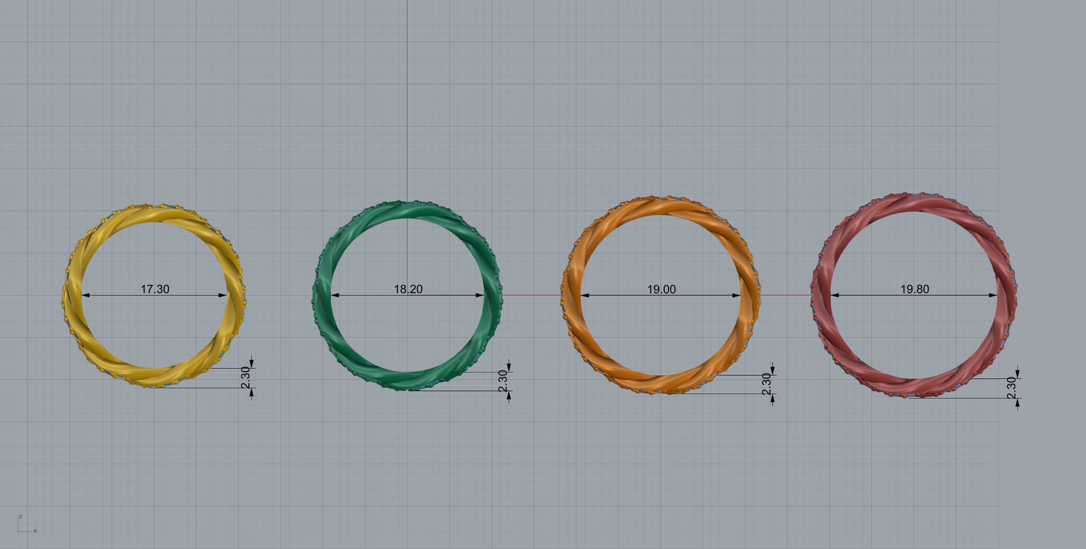 Medium Cuban Ring Option 1 3D print model_15