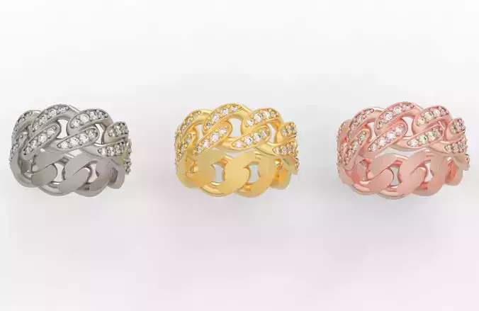 Medium Cuban Ring Option 1  3D print model