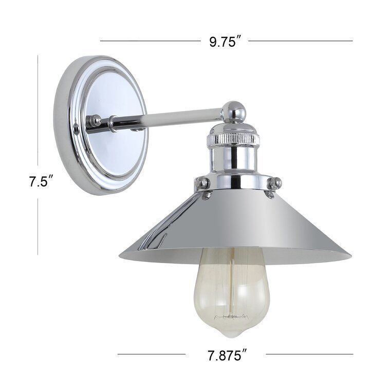 Flandria Light Chrome Bath Sconce 3D model_1