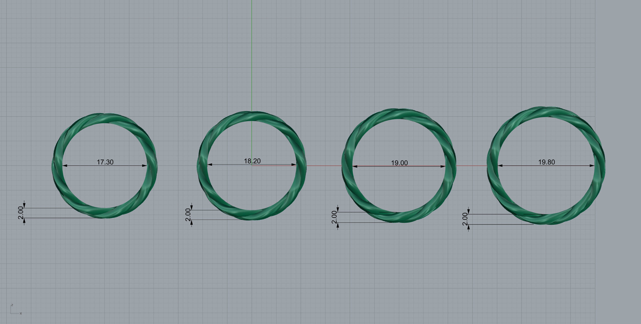 Medium Cuban Ring Option 2 3D print model_13
