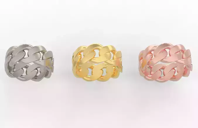 Medium Cuban Ring Option 2 3D print model