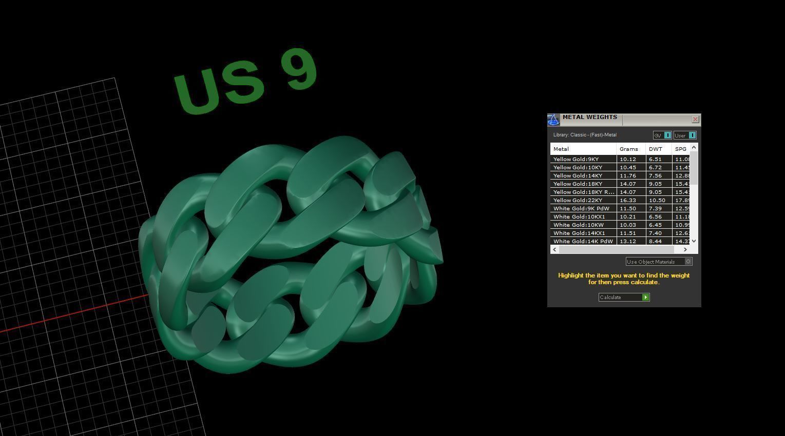 Medium Cuban Ring Option 2 3D print model_6