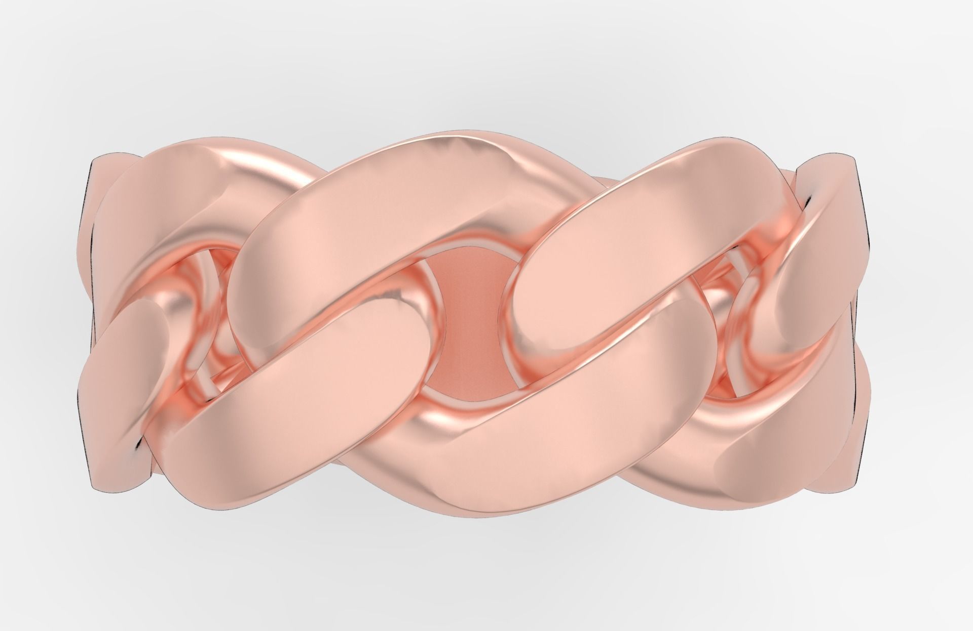 Medium Cuban Ring Option 2 3D print model_1