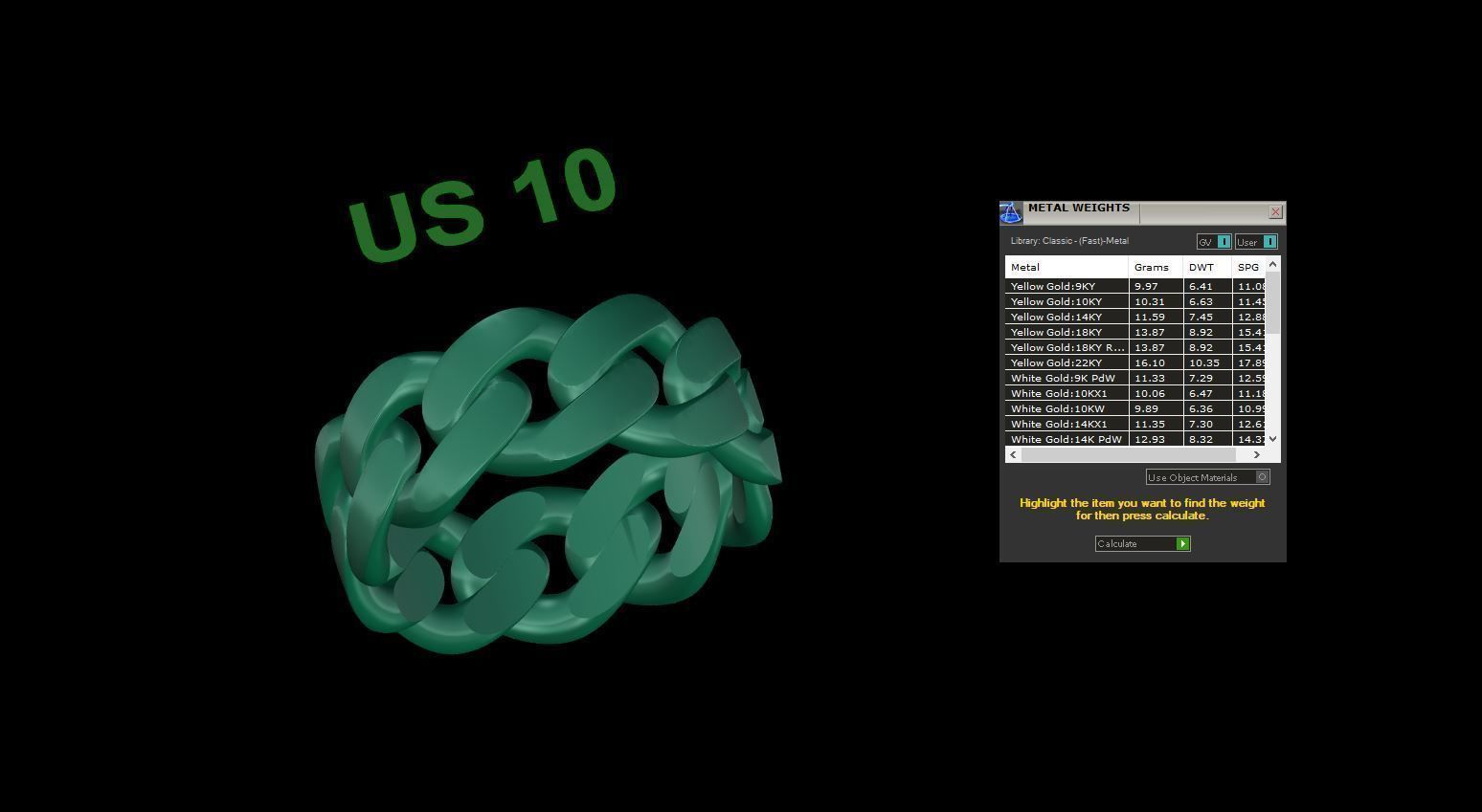 Medium Cuban Ring Option 2 3D print model_7