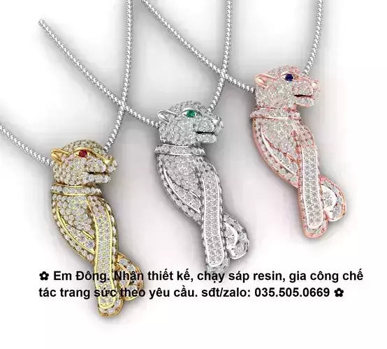 Walking panther pendant