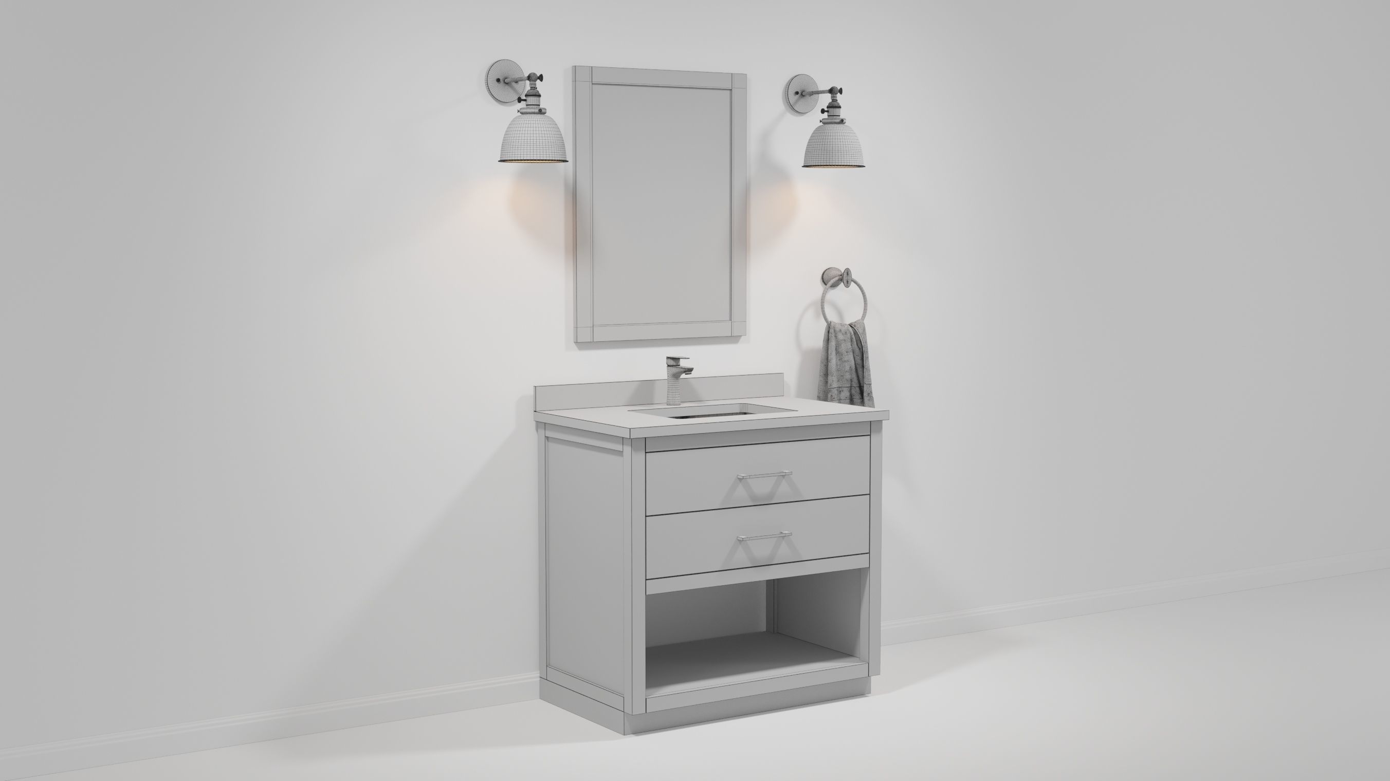 OVE Brookside 36 Fu Yuan Wax Pine 3D model_15