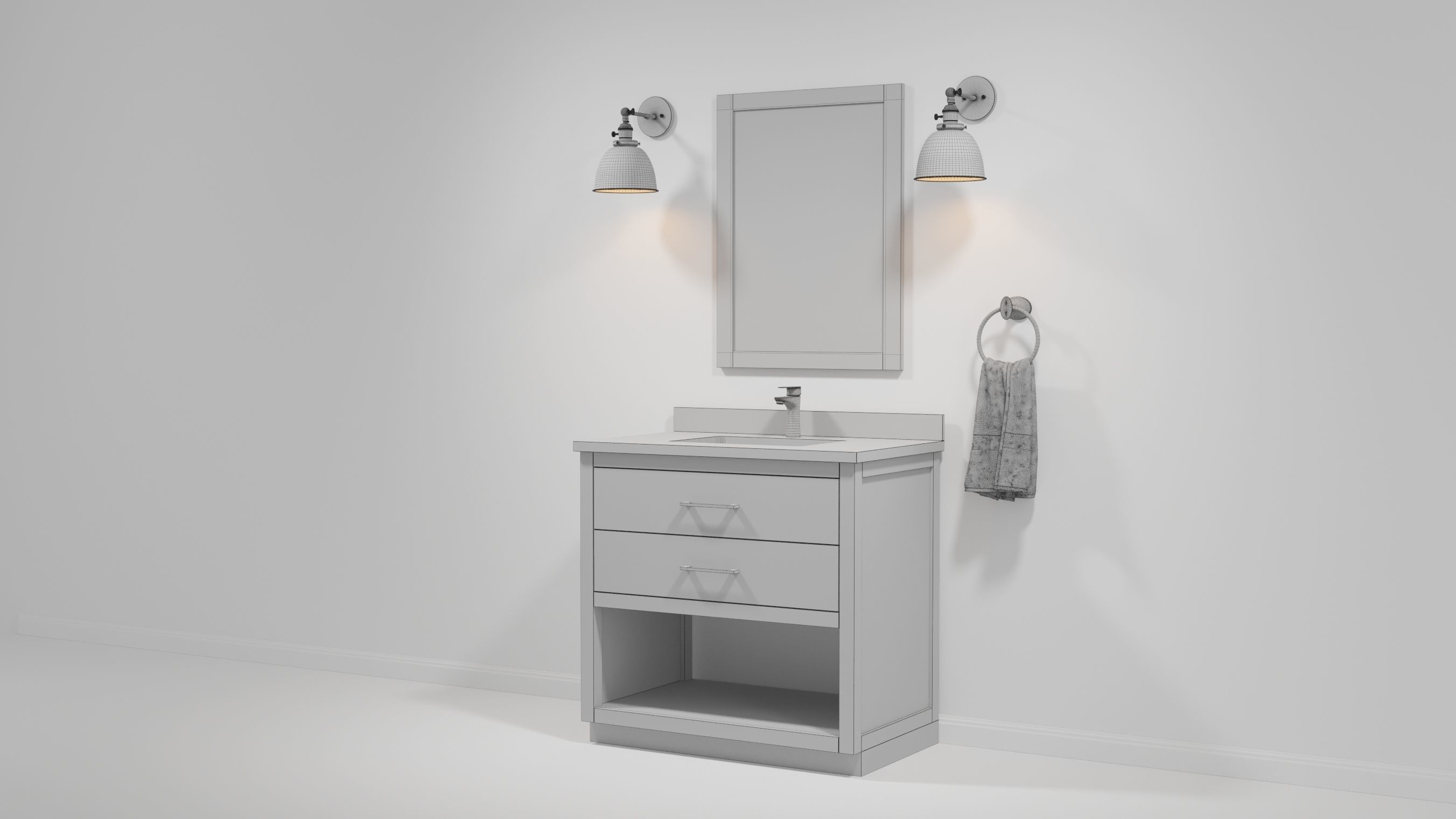 OVE Brookside 36 Fu Yuan Wax Pine 3D model_3