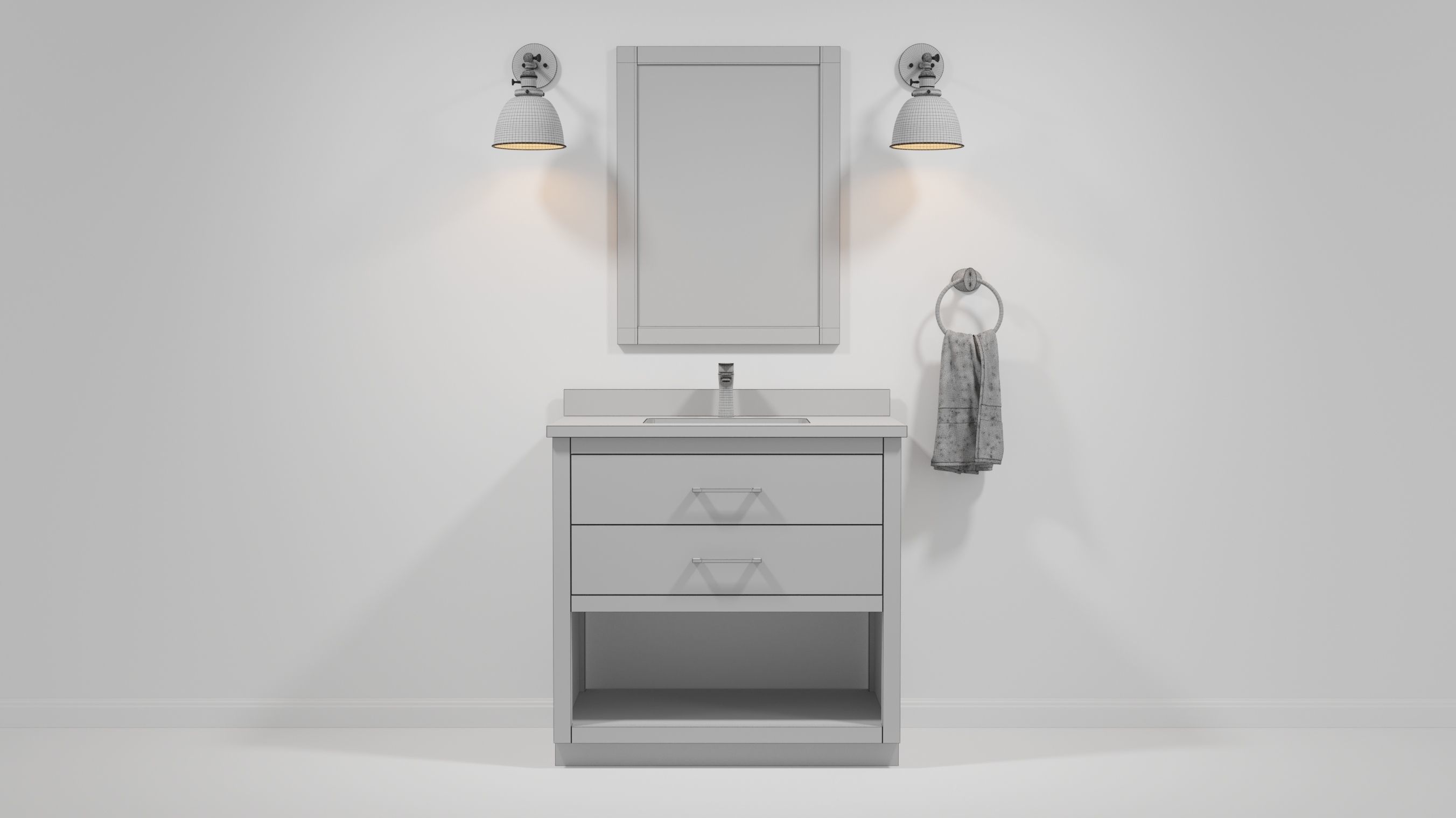 OVE Brookside 36 Fu Yuan Wax Pine 3D model_1