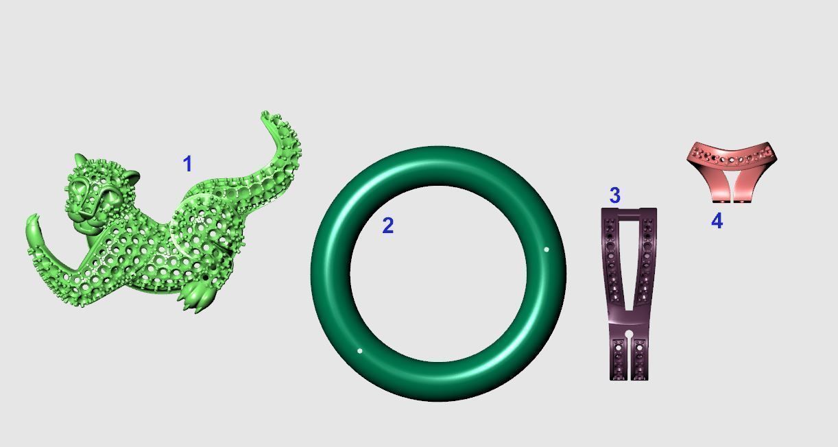 Cat pendant 3D print model_5