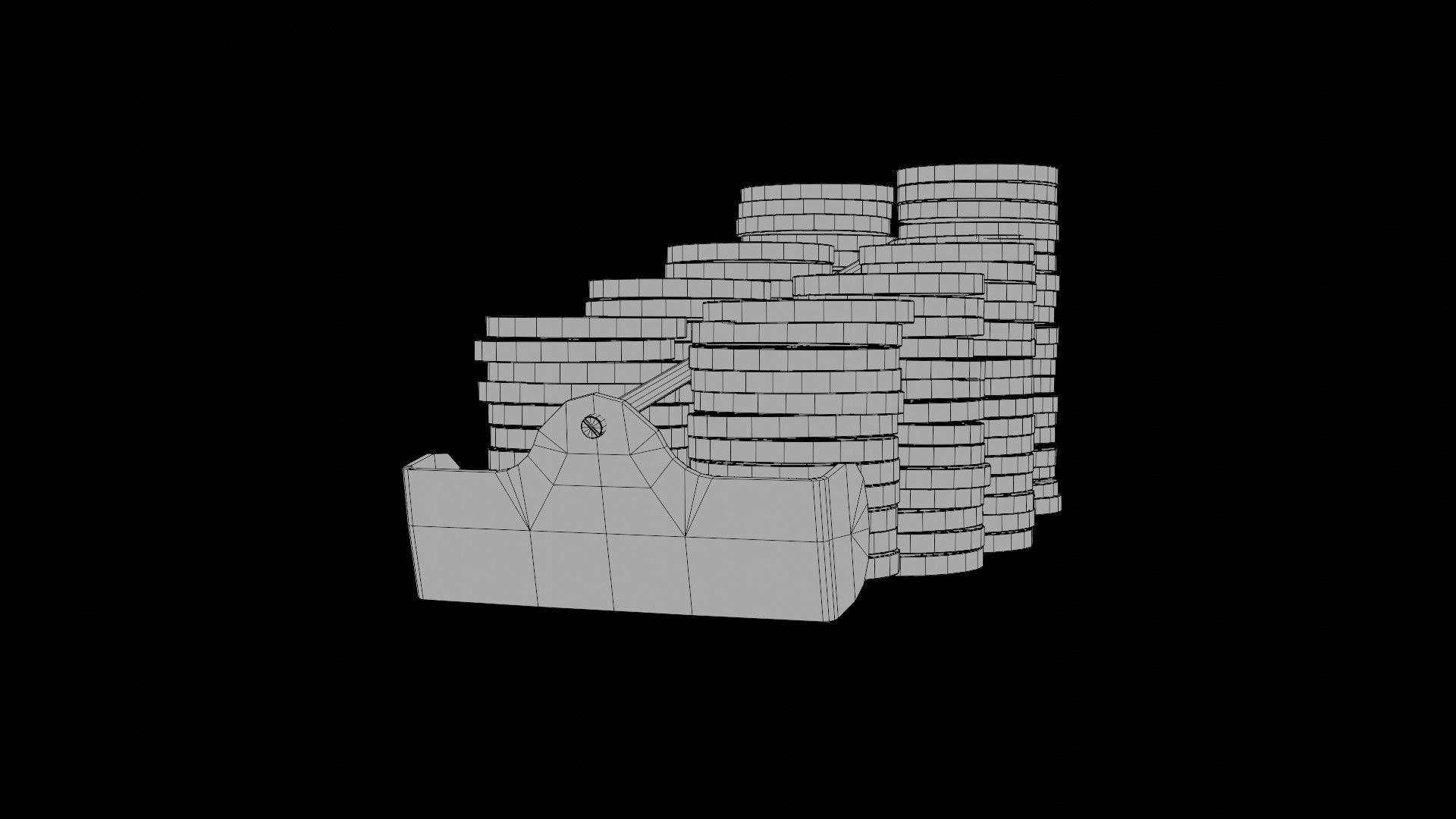 3D model roulette rake with 4k pbr textures with clean and dusty ...