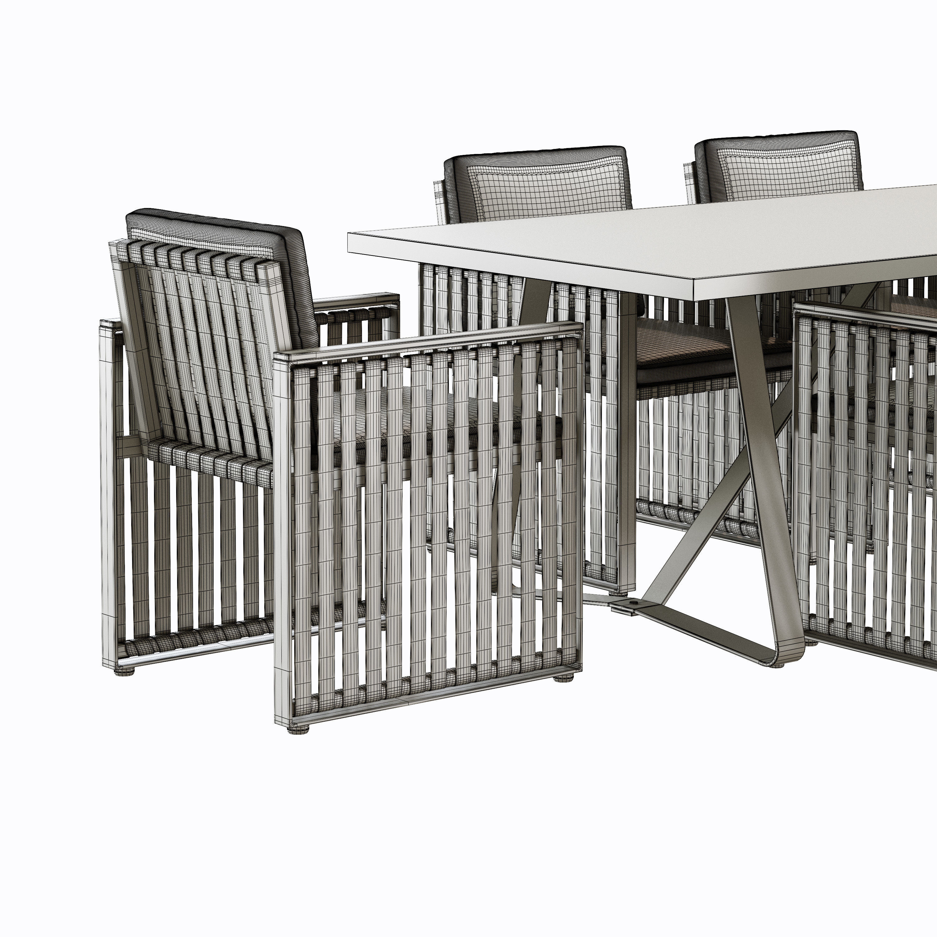 skyline design horizon dining set 2 3D model_5
