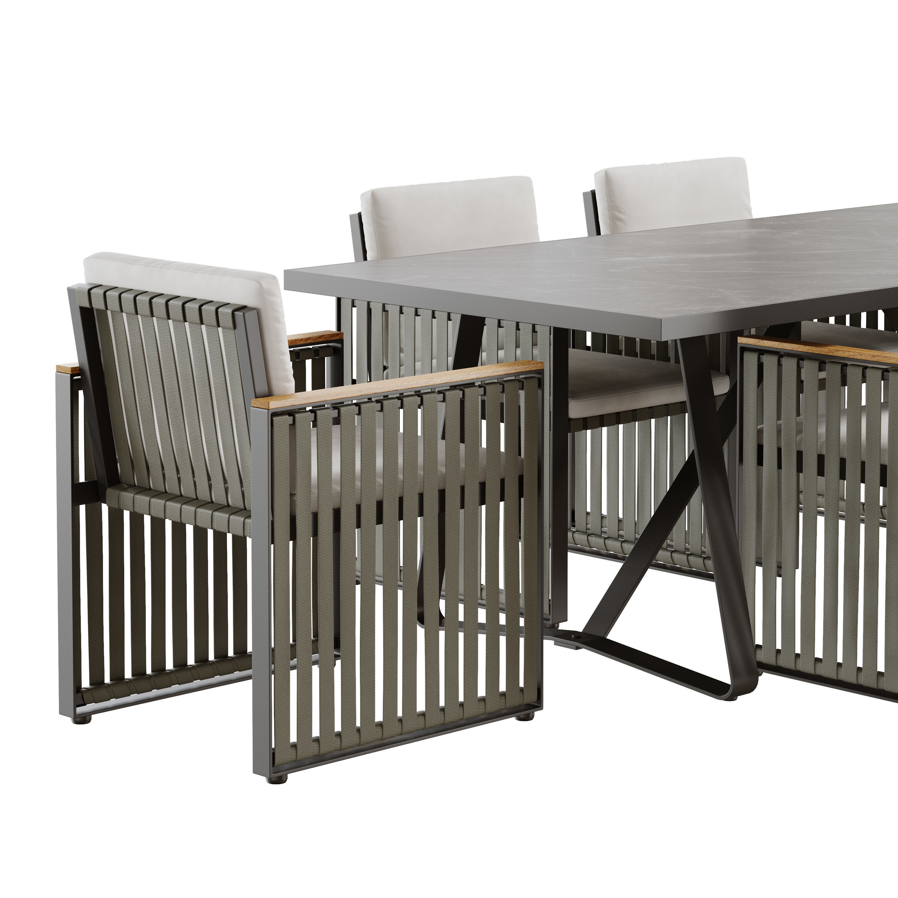 skyline design horizon dining set 2 3D model_4