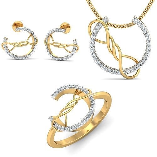 Women Ring Earring Pendant 3dm STL Render Detail 3D print model