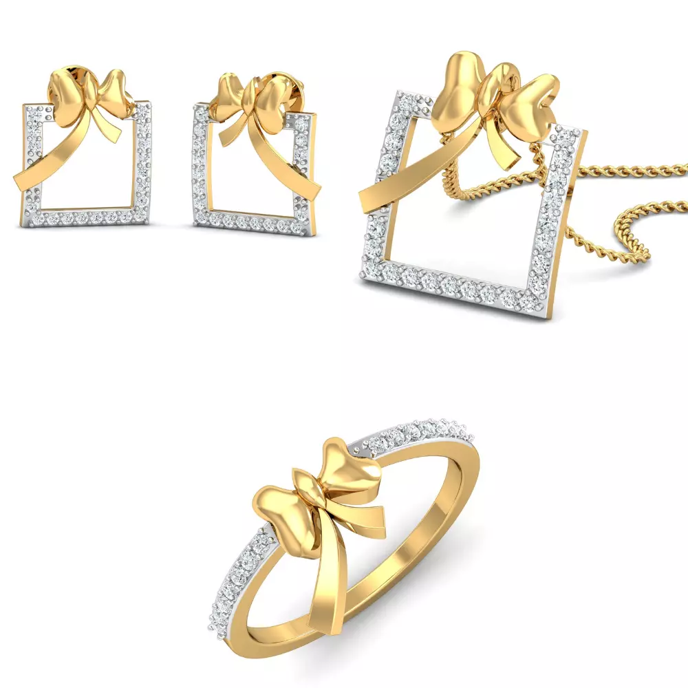 Women Ring Earring Pendant 3dm STL Render Detail 3D print model