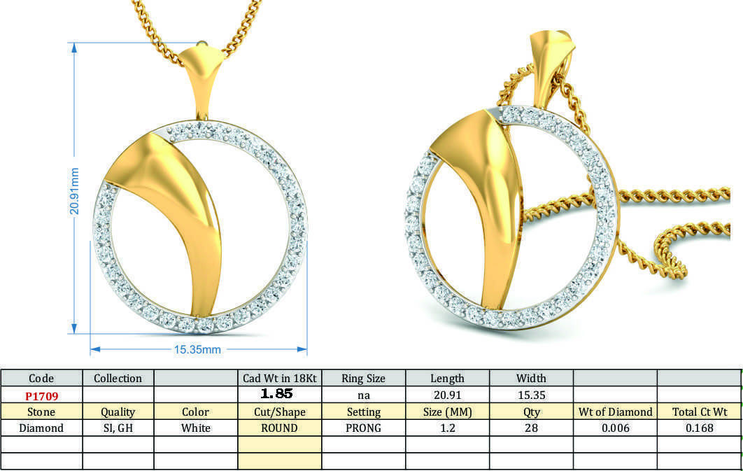 Women Ring Earring Pendant Set 3dm STL Render Detail 3D print model_4