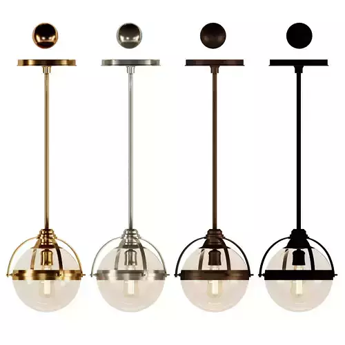 INDUSTRIAL BANDED GLOBE PENDANT 3D model