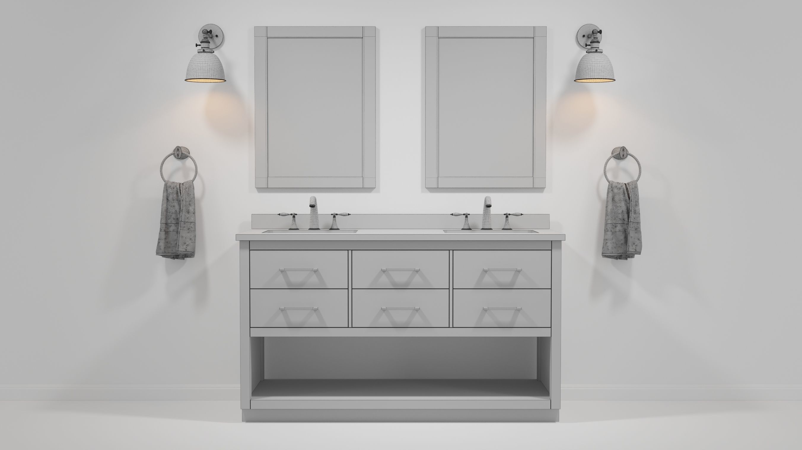 OVE Brookside 60 Fu Yuan Wax Pine 3D model_1