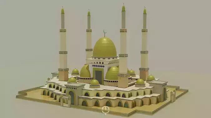 Mosque gold lowpoly