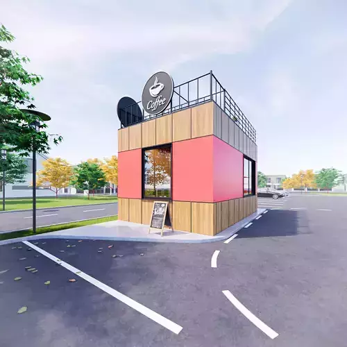 Coffee Shop 2 Low-poly 3D model