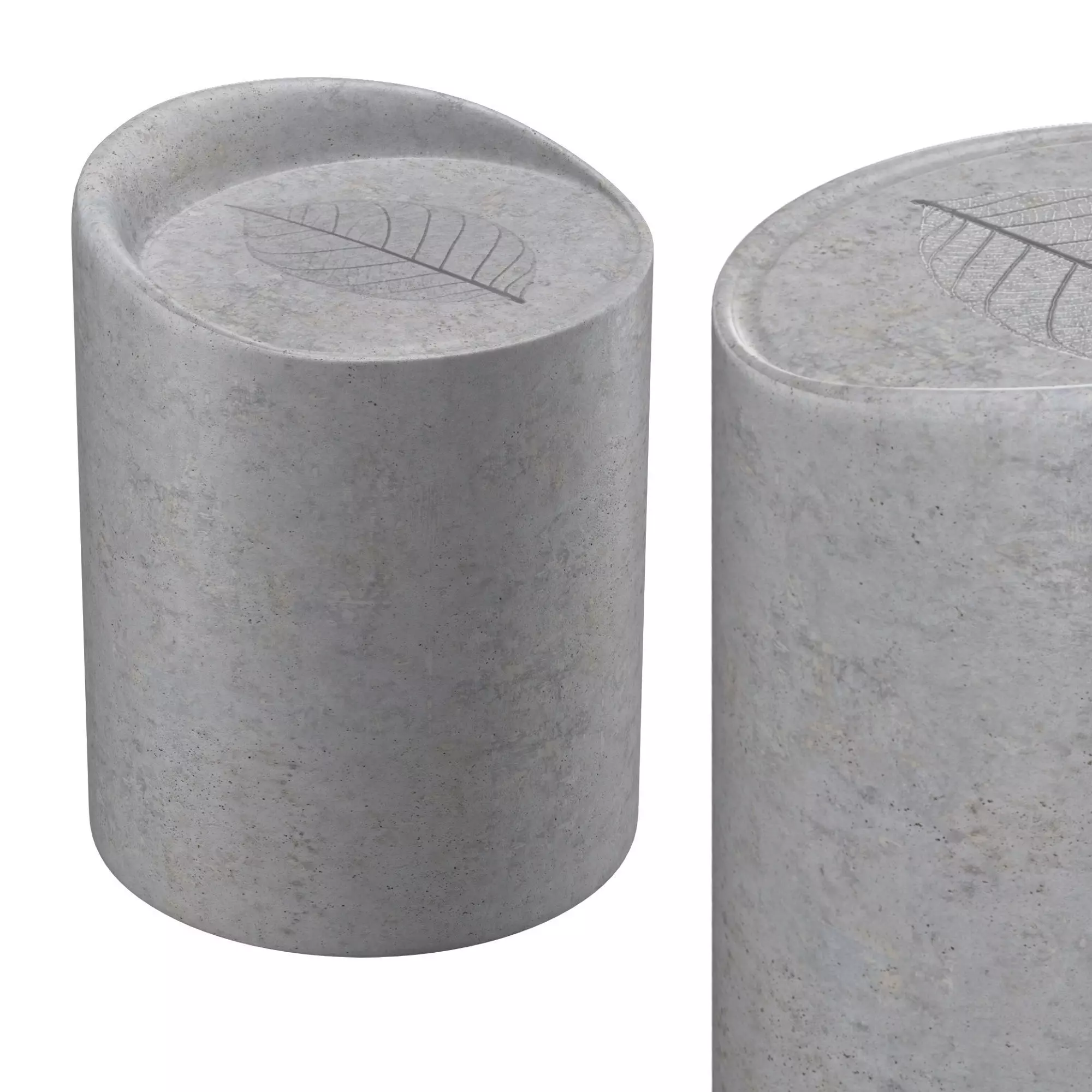 concrete stool 3D model_0