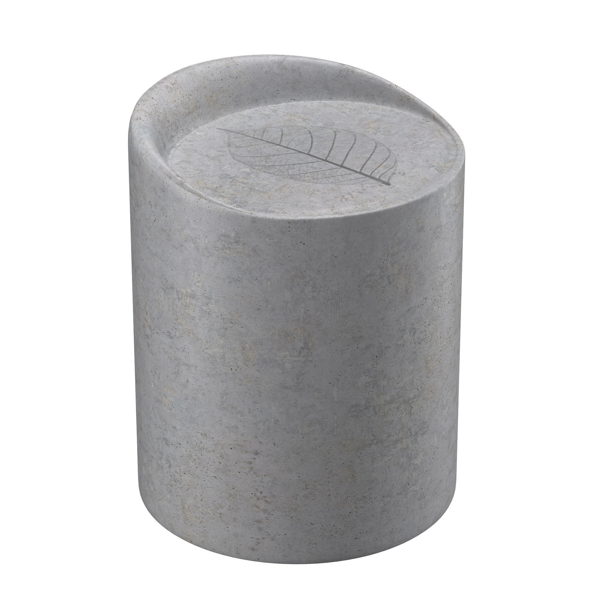 concrete stool 3D model_1