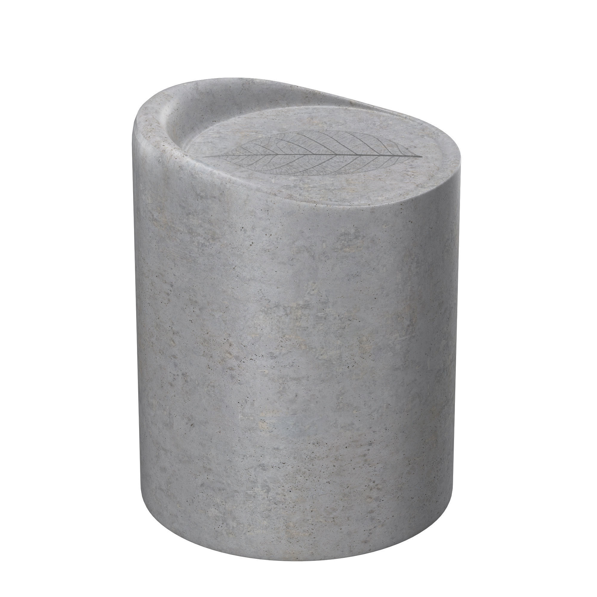 concrete stool 3D model_3