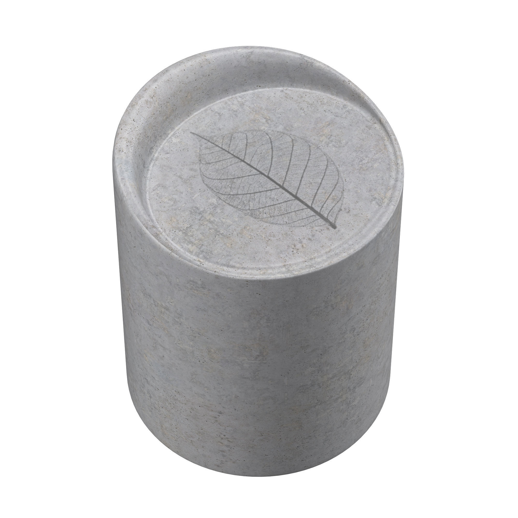 concrete stool 3D model_2